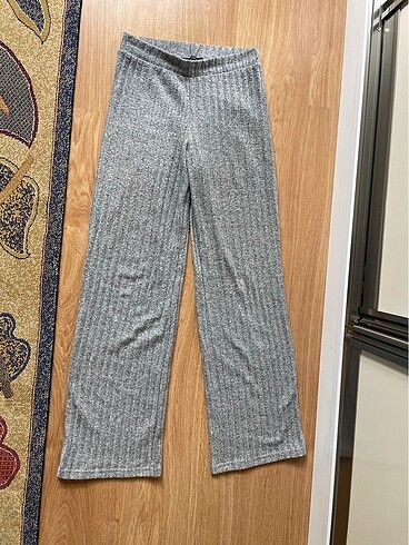Addax S/36 beden yüksek bel fitilli bol penye pantolon