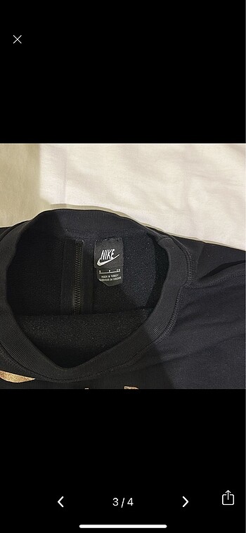 s Beden Nike S/36 siyah crop sweatshirt