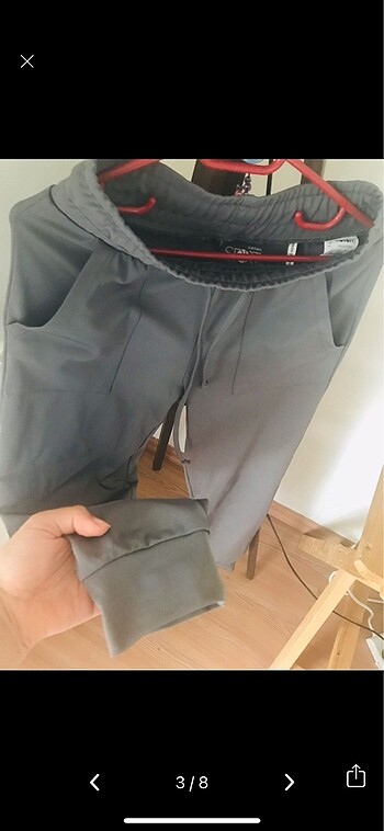 xs Beden Koton sports XS/34 Gri Eşofman Altı