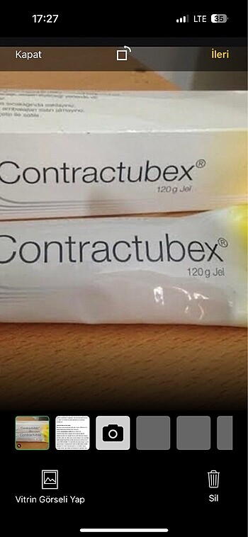 Contractubex orijinal iz kremi çok az kullanıldı. 120 gr Son kul