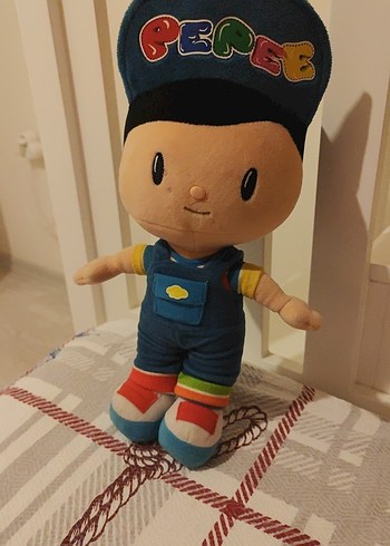 Beden Pepee Renkli Mavi Şapkalı Peluş Oyuncak, sesli konusan