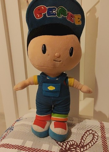 Pepee Renkli Mavi Şapkalı Peluş Oyuncak, sesli konusan