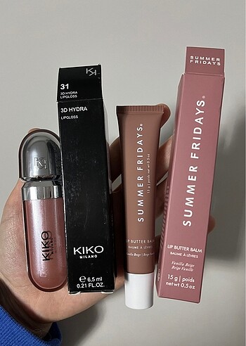 kiko gloss 31 summer fridays lipbalm