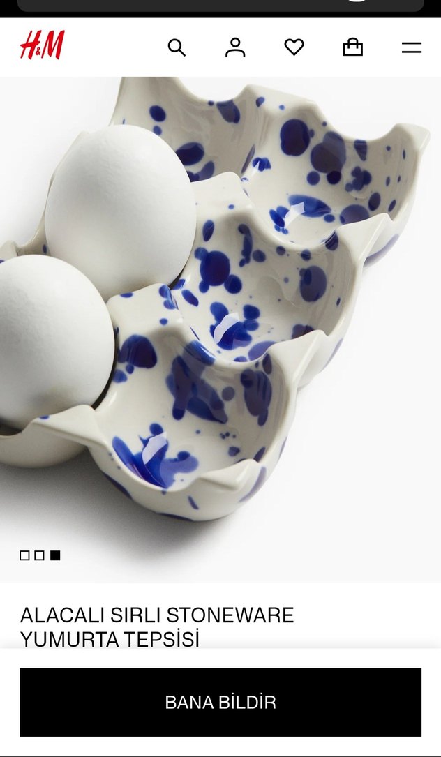 H&M HOME STONEWARE YUMURTA TEPSİSİ - Görsel 2