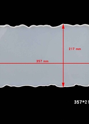 Epoksi Silikon Dalgalı Tepsi Kalıbı Dikdörtgen 21.7X35.7 CM