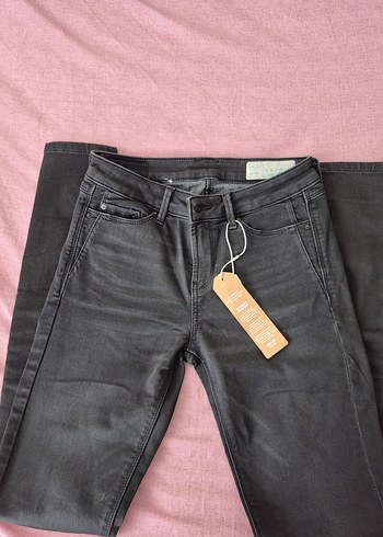 Esprit Gri Kadın Denim Fermuarlı Jean
