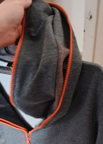 çift kapüşon görünümlü ceket - Görsel 4