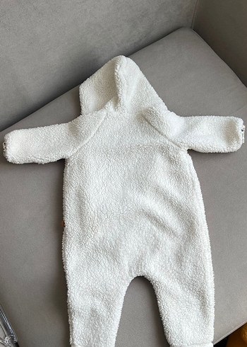 Bebek Kız Beyaz Kürklü Tulum - Görsel 3