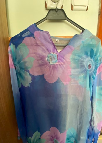 Bohem Uzun Kollu V Yaka Pareo - Görsel 3