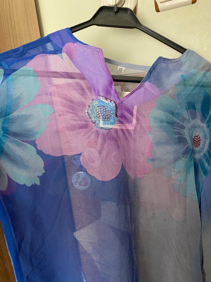 Bohem Uzun Kollu V Yaka Pareo - Görsel 5