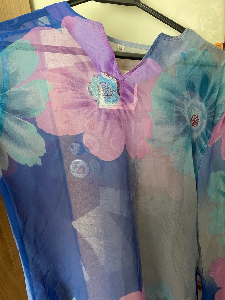 Bohem Uzun Kollu V Yaka Pareo - Görsel 4