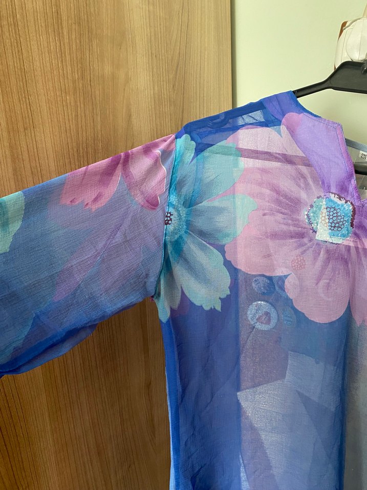 Bohem Uzun Kollu V Yaka Pareo - Görsel 2