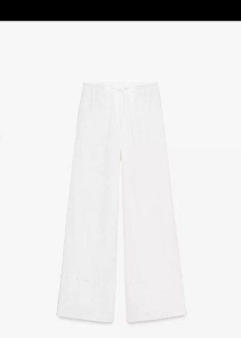 Zw collection %100 keten palazzo pantolon