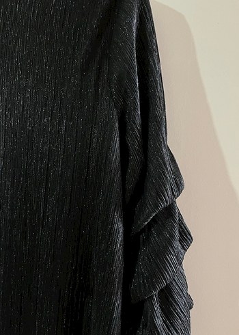 Siyah Uzun Kollu Gotik Kadın Elbise - Görsel 2