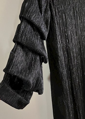 Siyah Uzun Kollu Gotik Kadın Elbise - Görsel 6