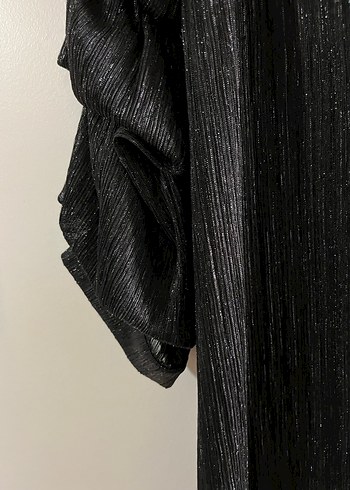 Siyah Uzun Kollu Gotik Kadın Elbise - Görsel 7