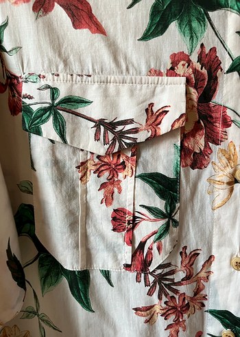 Çiçek Desenli Pamuklu Bohem Kadın Gömlek - Görsel 10