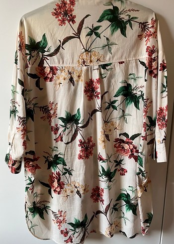 Çiçek Desenli Pamuklu Bohem Kadın Gömlek - Görsel 9