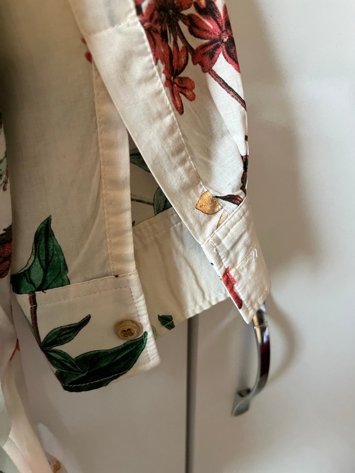 Çiçek Desenli Pamuklu Bohem Kadın Gömlek - Görsel 4