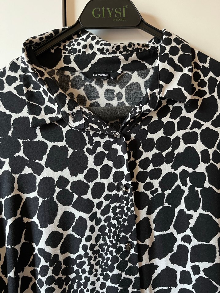 Yılan Desenli Siyah  Tunik - Görsel 2