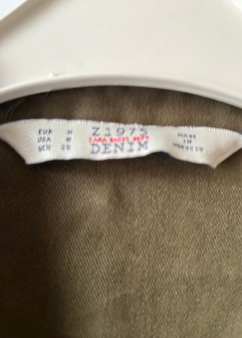 Düğmeli haki  Midi Kadın Ceket - Görsel 8