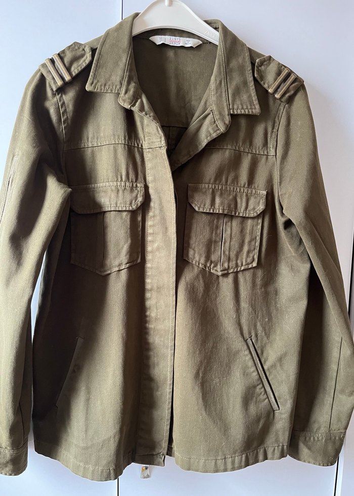 Düğmeli haki  Midi Kadın Ceket - Görsel 2