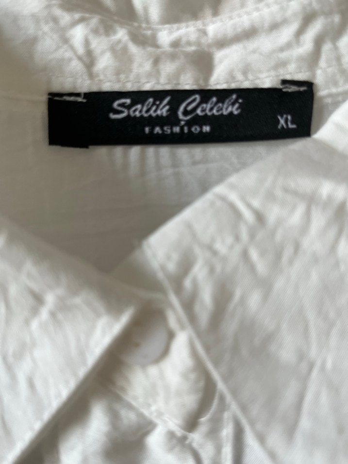 Uzun Kollu Beyaz  Kadın Gömlek - Görsel 2