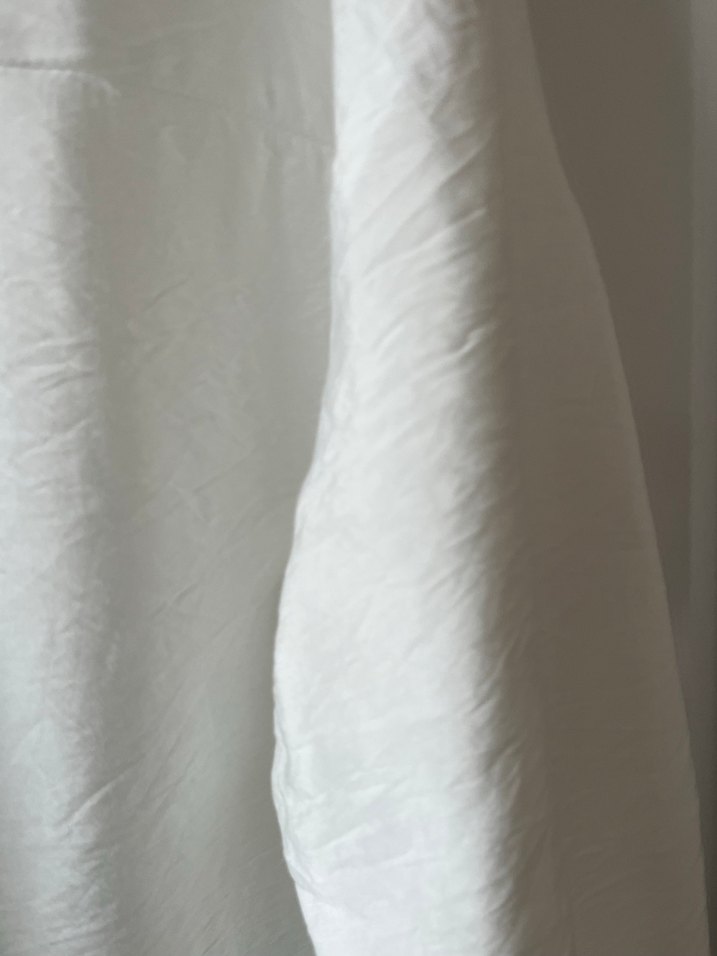 Uzun Kollu Beyaz  Kadın Gömlek - Görsel 4