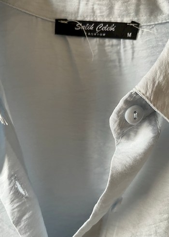 Uzun Kollu bebe mavi Kadın Gömlek - Görsel 10