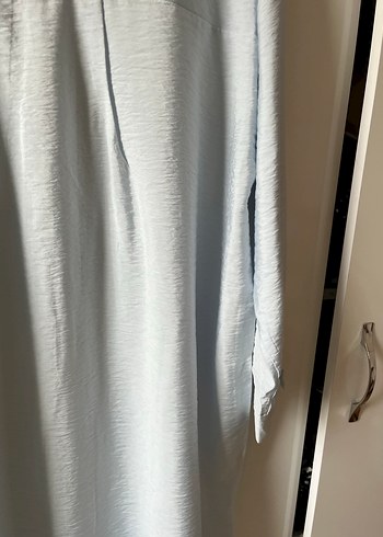 Uzun Kollu bebe mavi Kadın Gömlek - Görsel 4