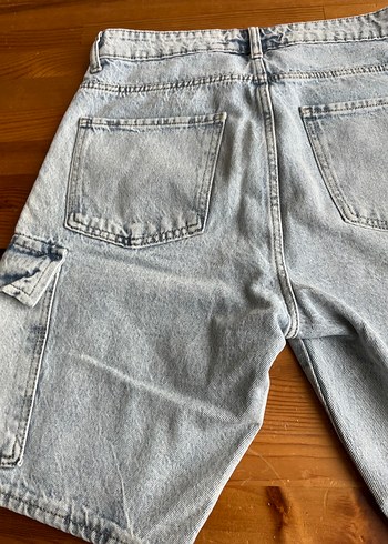 Düğmeli erkek Kot Şort - Görsel 2