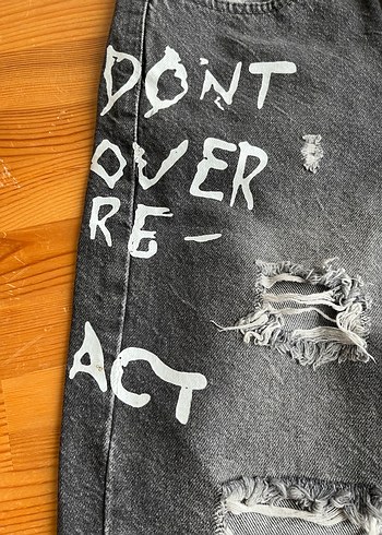 Düğmeli erkek Kot Şort - Görsel 13