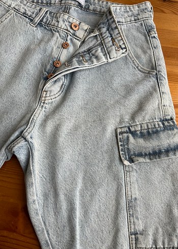 Düğmeli erkek Kot Şort - Görsel 4