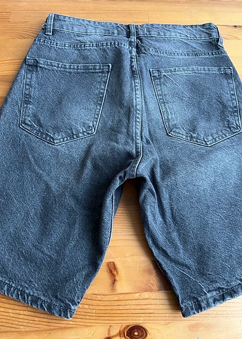 Düğmeli erkek Kot Şort - Görsel 10