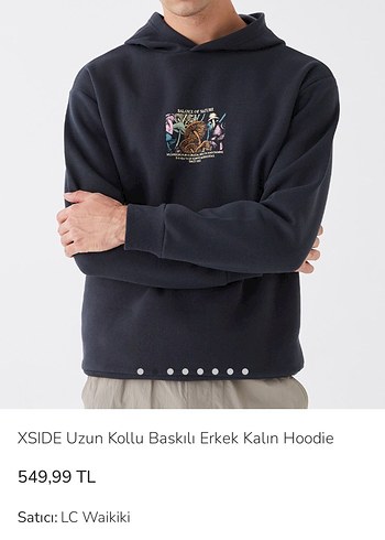 LC Waikiki Kapüşonlu Baskılı Sweatshirt - Görsel 9