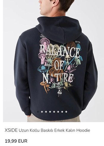 LC Waikiki Kapüşonlu Baskılı Sweatshirt - Görsel 11