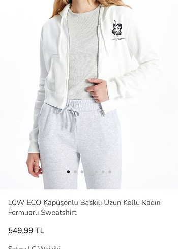 LC Waikiki  Kapüşonlu Fermuarlı Mini Sweatshirt - Görsel 10