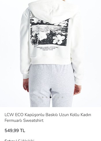 LC Waikiki  Kapüşonlu Fermuarlı Mini Sweatshirt - Görsel 9