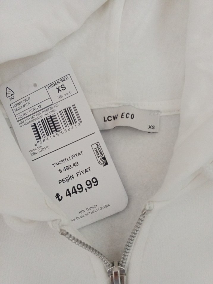 LC Waikiki  Kapüşonlu Fermuarlı Mini Sweatshirt - Görsel 5