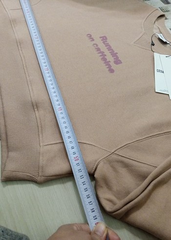 grimlange  Bej Kadın Oversize Sweatshirt - Görsel 5