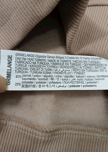 grimlange  Bej Kadın Oversize Sweatshirt - Görsel 8
