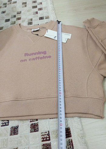 grimlange  Bej Kadın Oversize Sweatshirt - Görsel 6