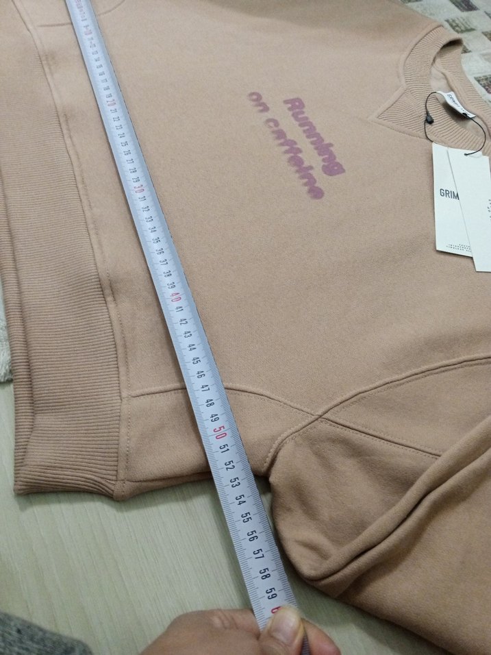 grimlange  Bej Kadın Oversize Sweatshirt - Görsel 5