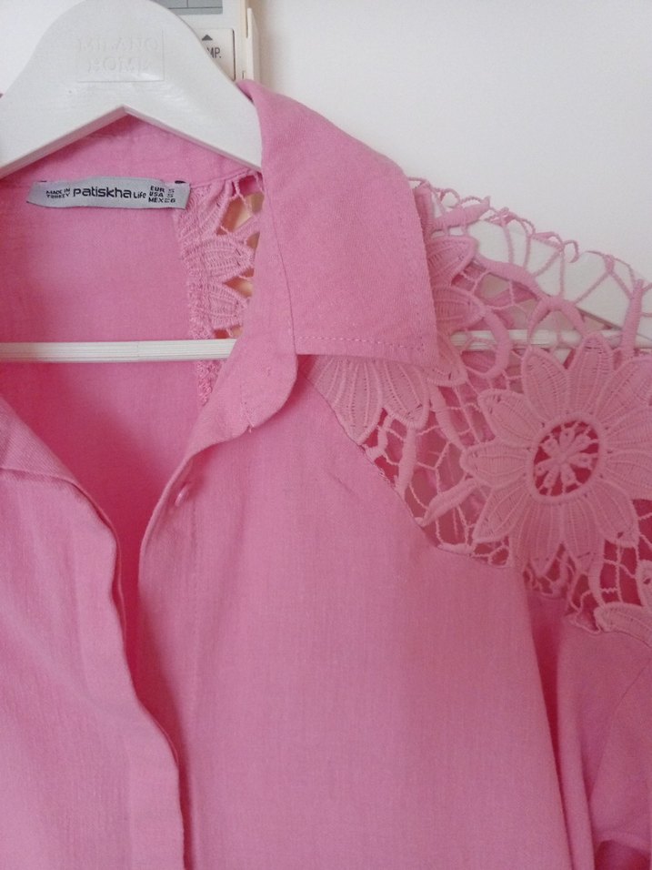 patishka kadın Keten Gömlek - Görsel 5