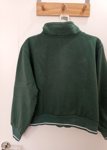 Kadın Yarım Fermuarlı Yüksek Yakalı Sweatshirt - Görsel 2