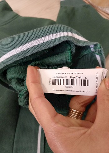 Kadın Yarım Fermuarlı Yüksek Yakalı Sweatshirt - Görsel 5