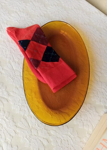 antika salata tabağı çorap hediye - Görsel 2