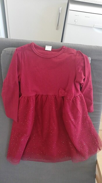 24-36 Ay Beden bordo Renk 2-3yaş h&m elbise