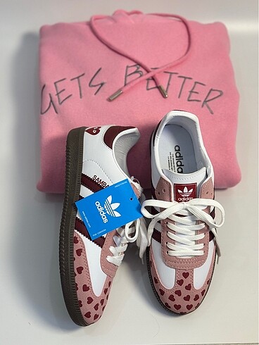 37 Beden çeşitli Renk Adidas samba kalp detay