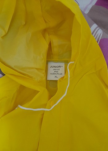 Erkek Sarı Kapüşonlu Yağmurluk - Görsel 2
